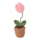 thumbnail image 4 of Mini Maceta Rústica Con Flores Tejidas A Mano, Estante Para Regalo De Cumplea?os Y Día De San Valentín, Tulipanes Rosas, 4 of 5