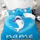 thumbnail image 1 of x809 Bed SheetsCartoon Shark Duvet Cover, Custom Size Images, Anime Cartoons Scenery, Pets Photos, All Pictures Gifts for Kids 3-Piece Bedding Set (1 Duvet Cover + 2 Pillow Shams) nj809, 1 of 5