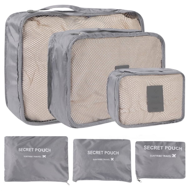 6pcs Set Travel Suitcase Organizer Bags, Luggage Packing Cubes For Travel Organizer, Shoe Clothes Luggage Storage Bags,