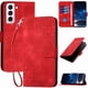 thumbnail image 1 of Funda Flip Premium Fibra de Carbono para Samsung Galaxy S21 FE con Soporte y Cierre Rojo, 1 of 6