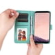 thumbnail image 3 of Funda tipo cartera FOXDOCK para Samsung Galaxy S8 Plus , diseño girasol en relieve, cuero PU, cierre magnético, soporte y tarjetero, 3 of 5