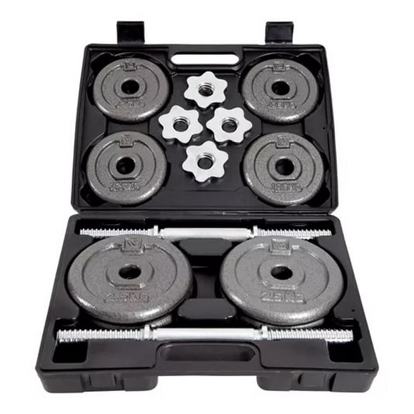 Set Mancuernas 20Kg Live Up Con Maleta