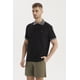 thumbnail image 2 of Polera Hombre Pique Wafle Con Botones Negro, 2 of 4