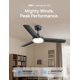 thumbnail image 2 of Ventilador de Techo DREO 42" Motor DC Negro 6 Velocidades Control Remoto, 2 of 8