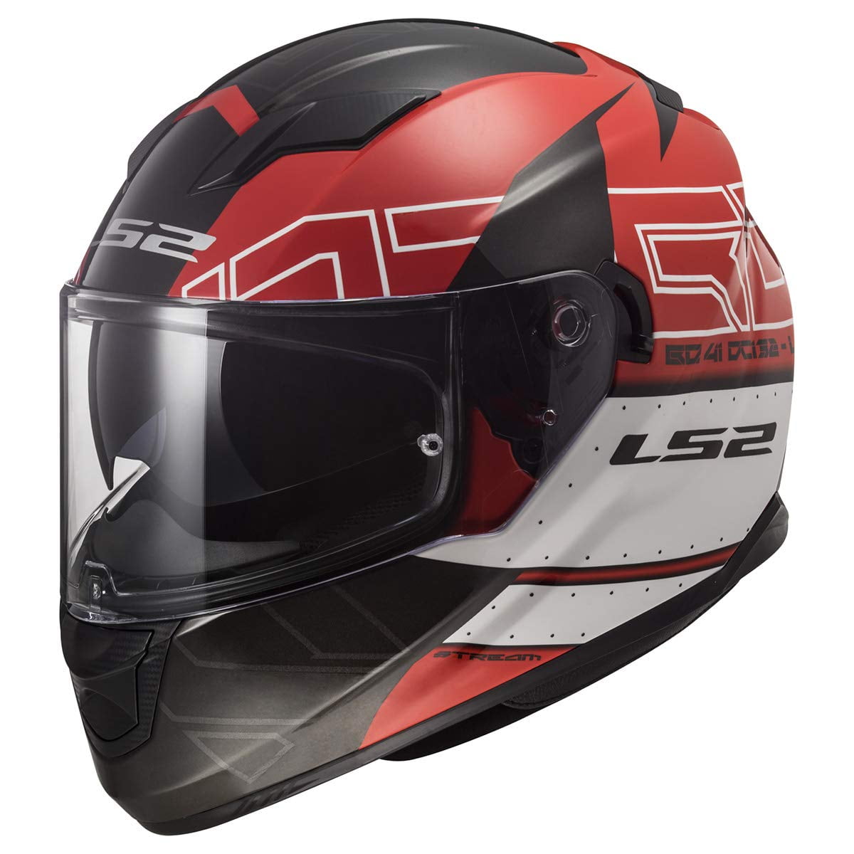 Casco De Moto Ls2 Stream Evo Integral Negro Rojo Xs