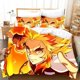 thumbnail image 1 of Demon Slayer Soft B Quilt Duvet Cover Set Bedclothes Bedspread3-Piece Bedding Set, 1 of 5