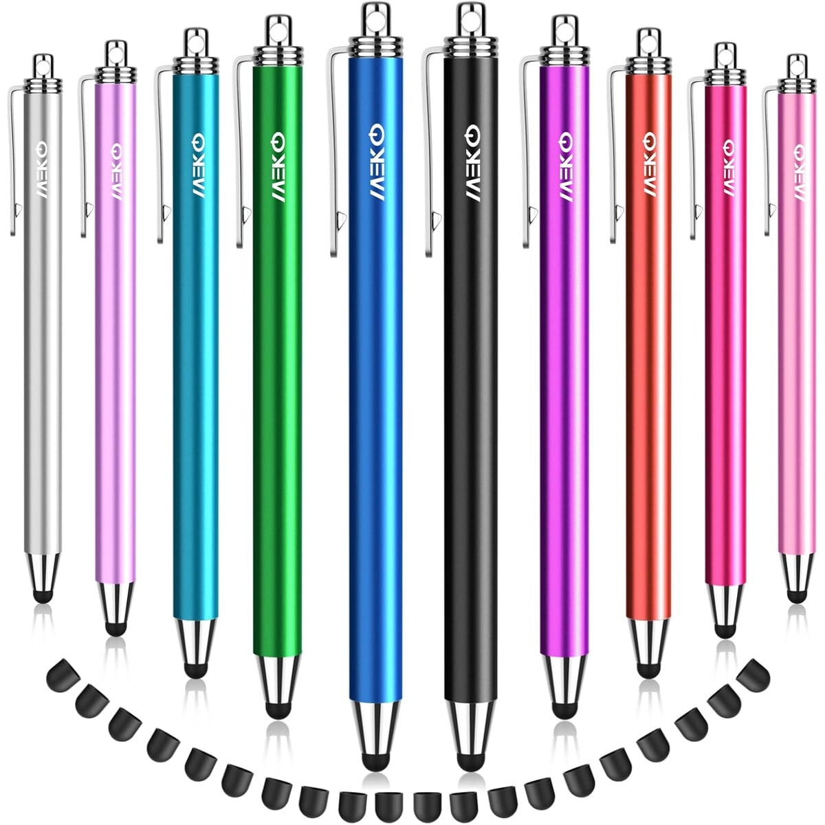 Lapiz Stylus Meko 10 Unidades Punta Fina Goma Universal Pantalla