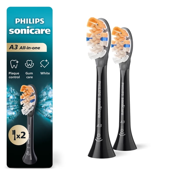 Repuesto Cabezas De Cepillo Sonicare A3 All-In-One Pack 2 Negro