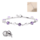 thumbnail image 1 of Pulsera de plata fina 925 amatista +caja redonda Lila, 1 of 3
