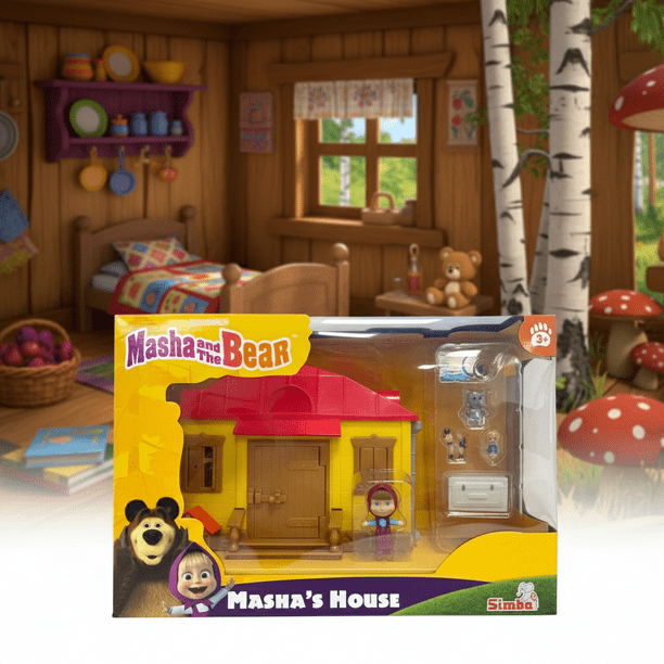 Juguete Casa Masha Set de Juego Masha Y El Oso Lider