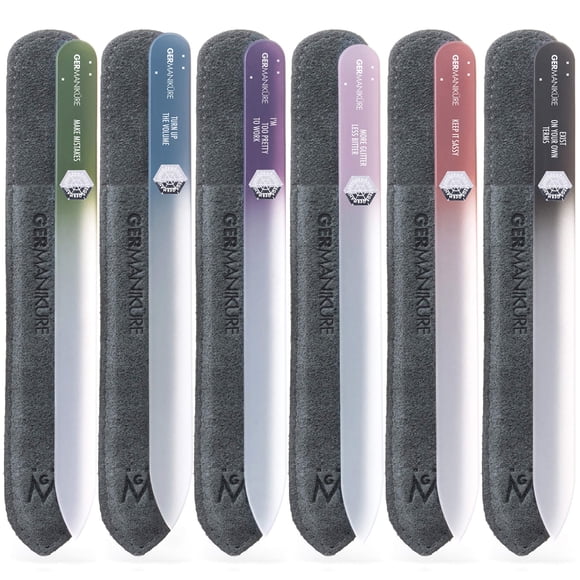 Lima de uñas GERmanikure de cristal checo 14 cm, pack de 6