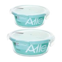 Set 2 Contenedores Hermeticos Vidrio Redondos Allegra