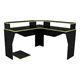 thumbnail image 2 of Escritorio Gamer En L Guma 2 Monitores | Mesa Gamer Esquinera Wengue Verde | Setup Dual Monitor Gaming, 2 of 15