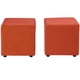 thumbnail image 1 of Set Poufs Cali 1C Felpa 30 Naranja, 1 of 1