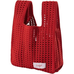 Veat00L - Bolsos De Punto Huecos Para Mujeres, Bolsos De Punto Pequeños, Estilo Casual, Estampado Plano, Ganchillo, Artículos De Moda