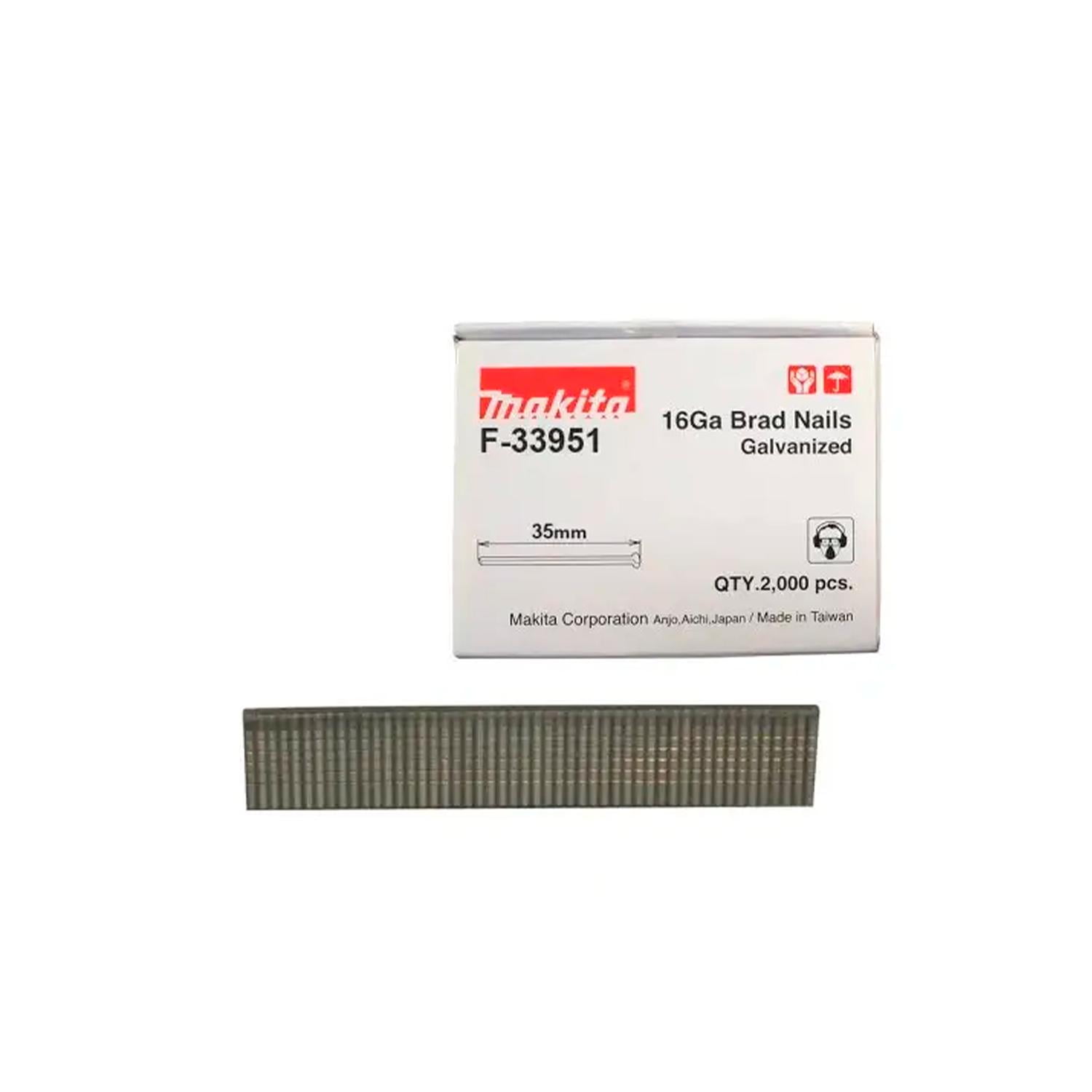 Caja Clavo Galvanizado 16ga 35mm Makita F-33951 Gris