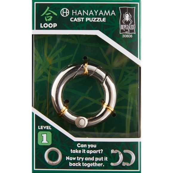 Rompecabezas mental Loop Hanayama de metal, nivel 1