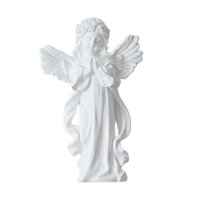 Bothyi - Escultura De Pared De Ángel, Estatua De Querubín De Resina Para Sofá, Tv, Fondo, Hogar, Dormitorio, Blanco