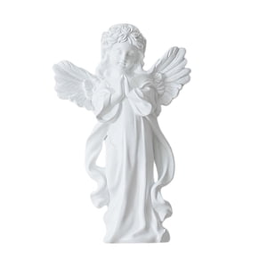 Bothyi - Escultura De Pared De Ángel, Estatua De Querubín De Resina Para Sofá, Tv, Fondo, Hogar, Dormitorio, Blanco