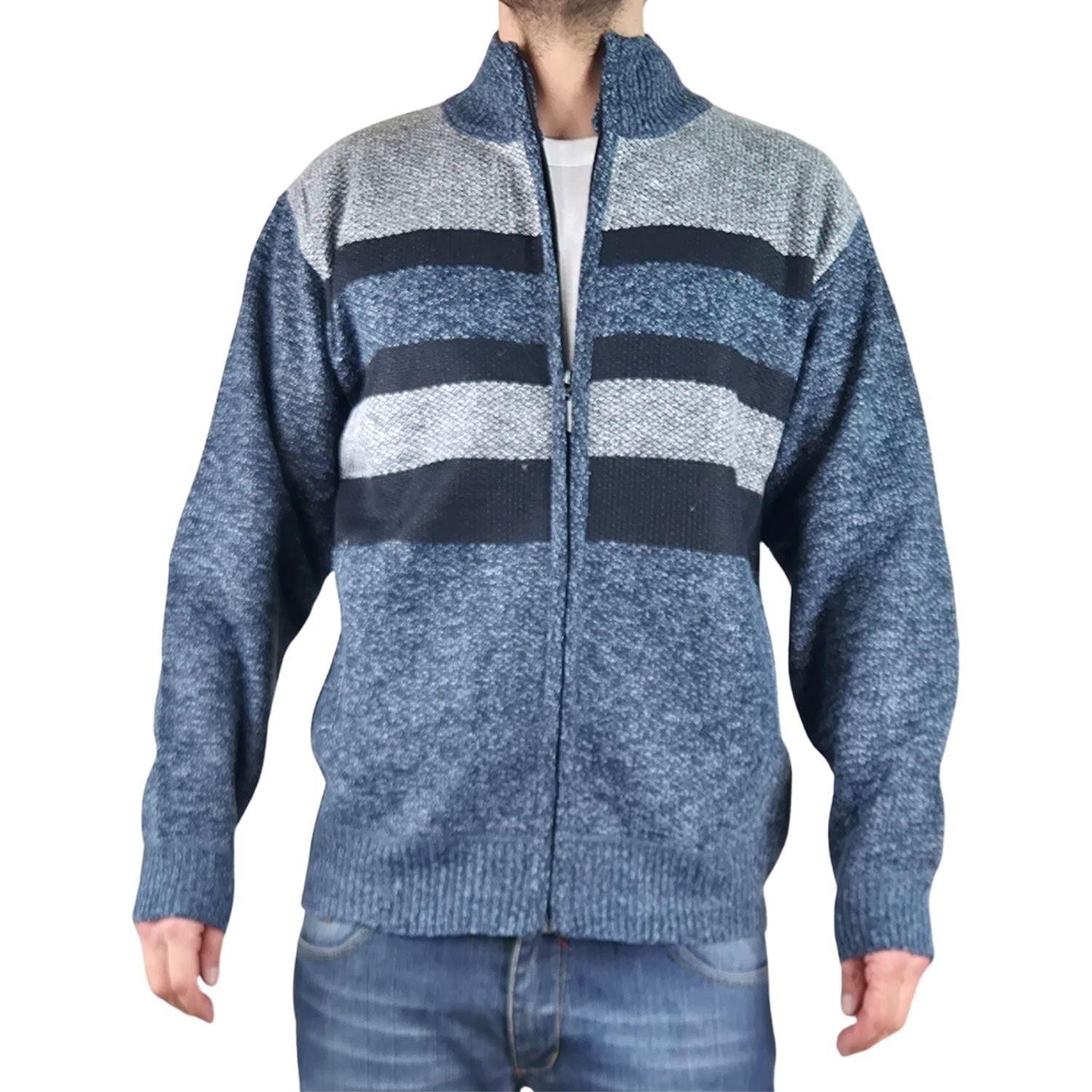 Likeshop - Chaleco Sweater Frisado Hombre Cuello Alto Cierre 2113