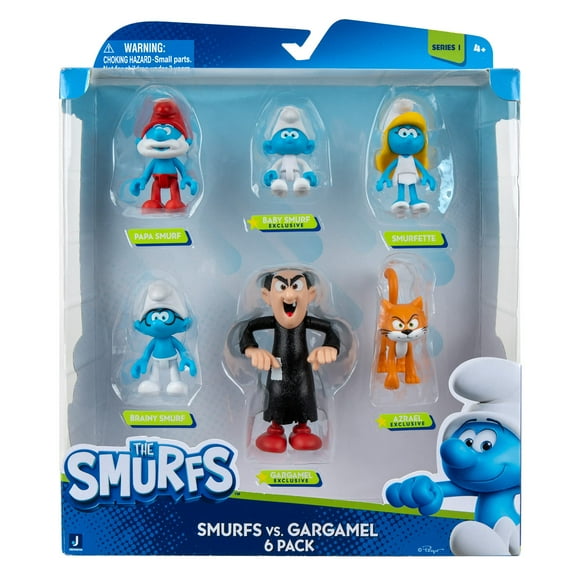 Paquete múltiple de figuras Los Pitufos GARGAMEL VS Smurfs con 6 figuras