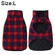 thumbnail image 2 of Ropa para perros Chaleco a cuadros de algodón para mascotas Ropa gruesa y cálida con velcro para perros, 2 of 6