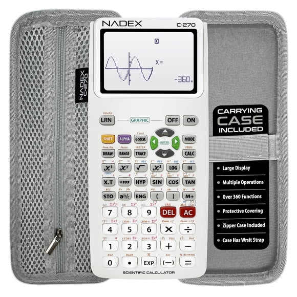 Calculadora científica Nadex C-270 con estuche de transporte