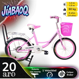 Bicicleta Aro 20 Jiabaoq Paseo Rosada