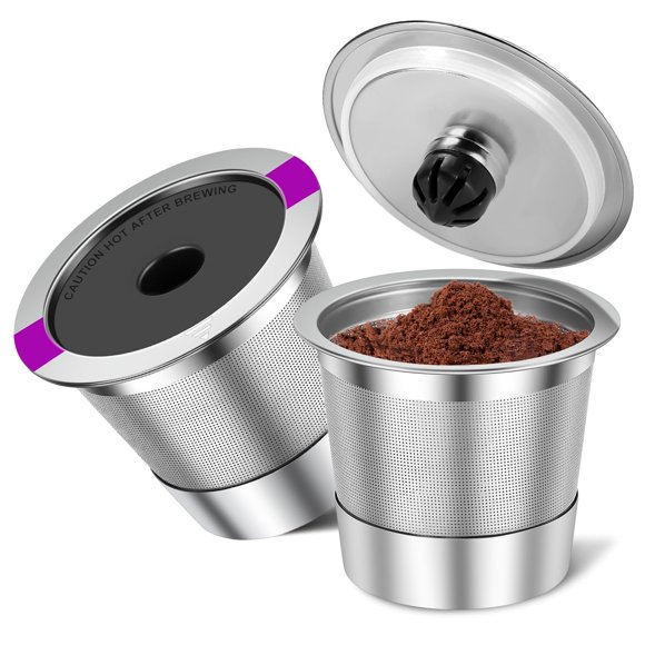 K-Cups Sanyedou reutilizables de acero inoxidable (paquete de 2)