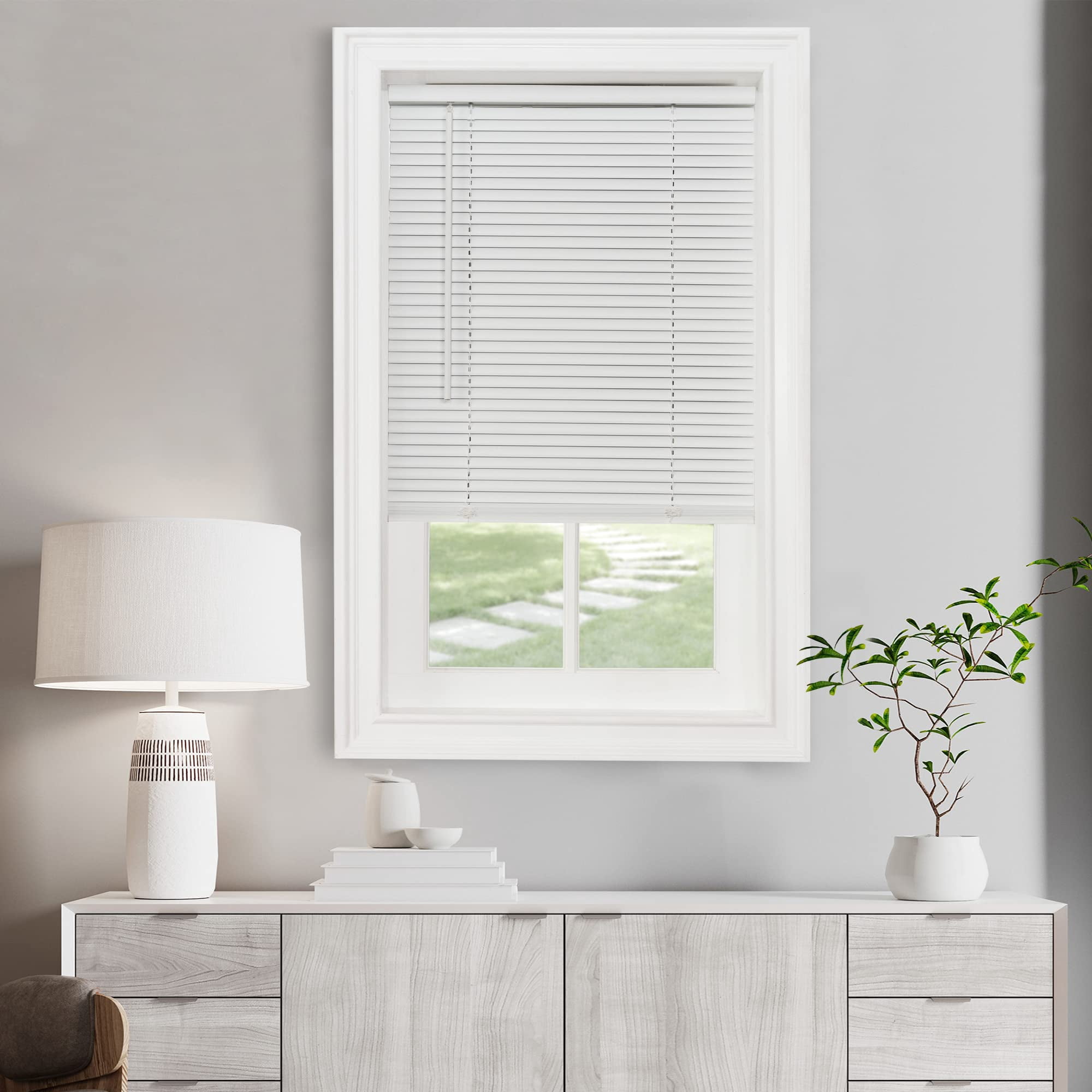 Persianas Achim Con Filtro De Luz Inalámbrico, Tamaño Pequeño, Color Blanco Perla, 60 X 160 Cm