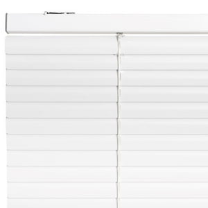 Bertex - Persiana De Aluminio Color Blanco, Alto Ajustable Máximo De 140 Cm X Ancho A Elección Para Sala, Living, Oficina O Escritorio (105 Cm De Ancho X 140 Cm De Alto)