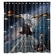 thumbnail image 1 of Cortina de ducha de Batman, ideal para hacer tú mismo, con ganchos, tamaño 66 x 72 pulgadas, 1 of 3