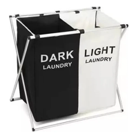 Genérico - Canasto Ropa Sucia Plegable 2 Espacios