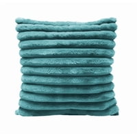 Genérico - Pack 2 Fundas De Cojín Super Suave Líneas Decoración 43X43 Cm Color Turquesa