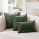 thumbnail image 1 of Xiao Hua Fundas de almohada, 2 unidades, color verde, para sofá - Protectores de almohada de 45*45 cm con cremallera, tamaño estándar, poliéster, para decoración del hogar., 1 of 3