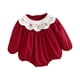 thumbnail image 3 of Ropa Para Bebé Niña Conjuntos De Algodón A La Moda Con Botones A Presión Cuello Redondo Rojo Altura De Ajuste 66 Cm, 3 of 5