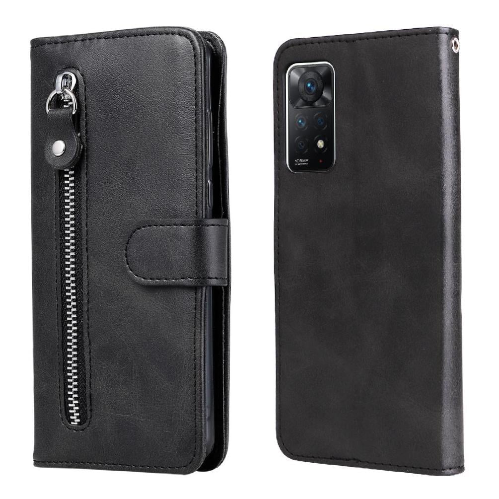 Gangxun - Funda Con Cremallera Para Xiaomi Redmi Note 11 Pro, Carcasa Cartera De Cuero Pu Con Soporte Y Tarjetero