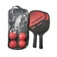 thumbnail image 3 of Raquetas de raqueta de paleta Pickleball profesional 4 Pickleballs Bolsa de transporte Agarre cómodo Ligero para adultos al aire libre Principiantes , rojo, 3 of 5