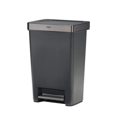 Bote De Basura Rubbermaid Premier Series Iii Step-On, 49 L, Color Carbón