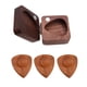 thumbnail image 1 of caja de madera de púa de guitarra pick + 3 piezas de madera guitarra púa de forma de corazón de púa, 1 of 5