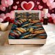 thumbnail image 1 of Abstract Feather Print Fitted Sheet Set Including a Soft Fitted Sheet and Two Pillowcases Suitable for All Seasons An Ideal Choice for Home Bedrooms and Guest R, 1 of 1