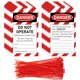 thumbnail image 1 of Etiquetas de bloqueo YHNTGB 50 uds con bridas 14 × 7,6 cm, 1 of 7