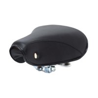 Magideal - Sillín De Bicicleta Vintage, Asiento De Bicicleta Clásico Con Absorción De Impacto, Remache Retro, Cojín De Resorte, Sillín De Bicicleta Para Biciclet Negro