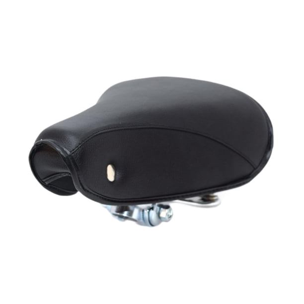 Sillín de Bicicleta Vintage, Asiento de Bicicleta Clásico con Absorción de Impacto, Remache Retro, Cojín de Resorte, Sillín de Bicicleta para Biciclet Negro