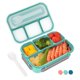 thumbnail image 1 of Lonchera Vensp Bento para adultos, 1300 ml, 4 compartimentos con tenedor, color verde, 1 of 7