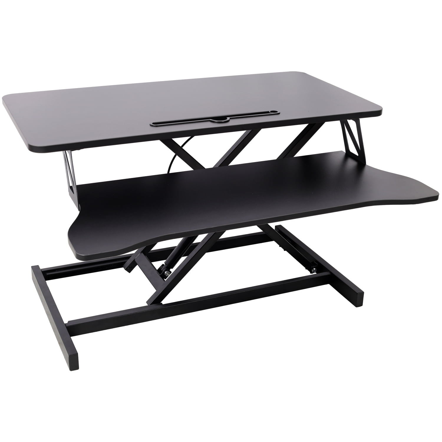 M&ms - Adjustable Height Standing Laptop Desk,adjustable Sit To Stand Up Workstation With Keyboard Tray,black