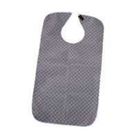 Magideal - Babero Para Adultos, Paño De Comer, Resistente A Las Manchas, Cuello Ajustable, Lavable A Máquina, Ligero, Reutilizable, Impermeable, Protector De Rop Gris