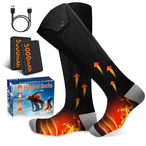 Heated Socks HNXKB, batería recargable de 5 V 5000 mAh para hombre
