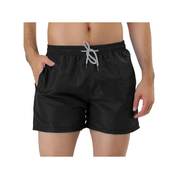 INSPIRE CHIC Bañadores de Secado Rápido para Hombre, Pantalones Cortos de Poliéster Ligeros con Forro de Malla 32 Negro