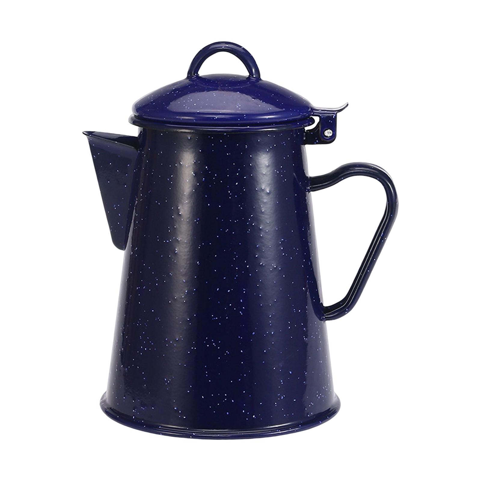 Bothyi - Hervidor De Café Esmaltado, Jarra De Leche, Jarra De Café, Tetera Para El Hogar Y La Oficina, 0,8 L